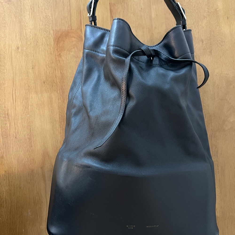 Céline Phoebe Philo Seau Bucket Bag Leather